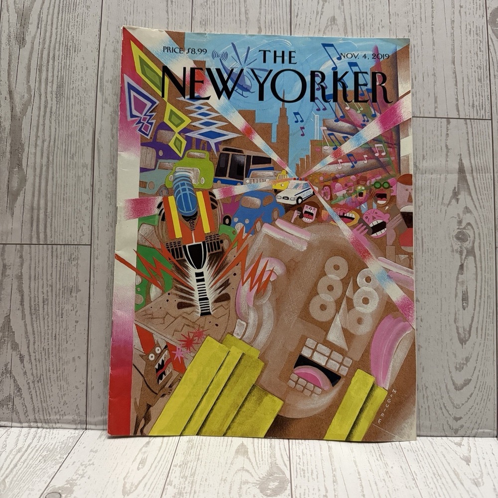 New Yorker Magazine Nov 4, 2019 Noise New York Cover Art Graphic Illustration
